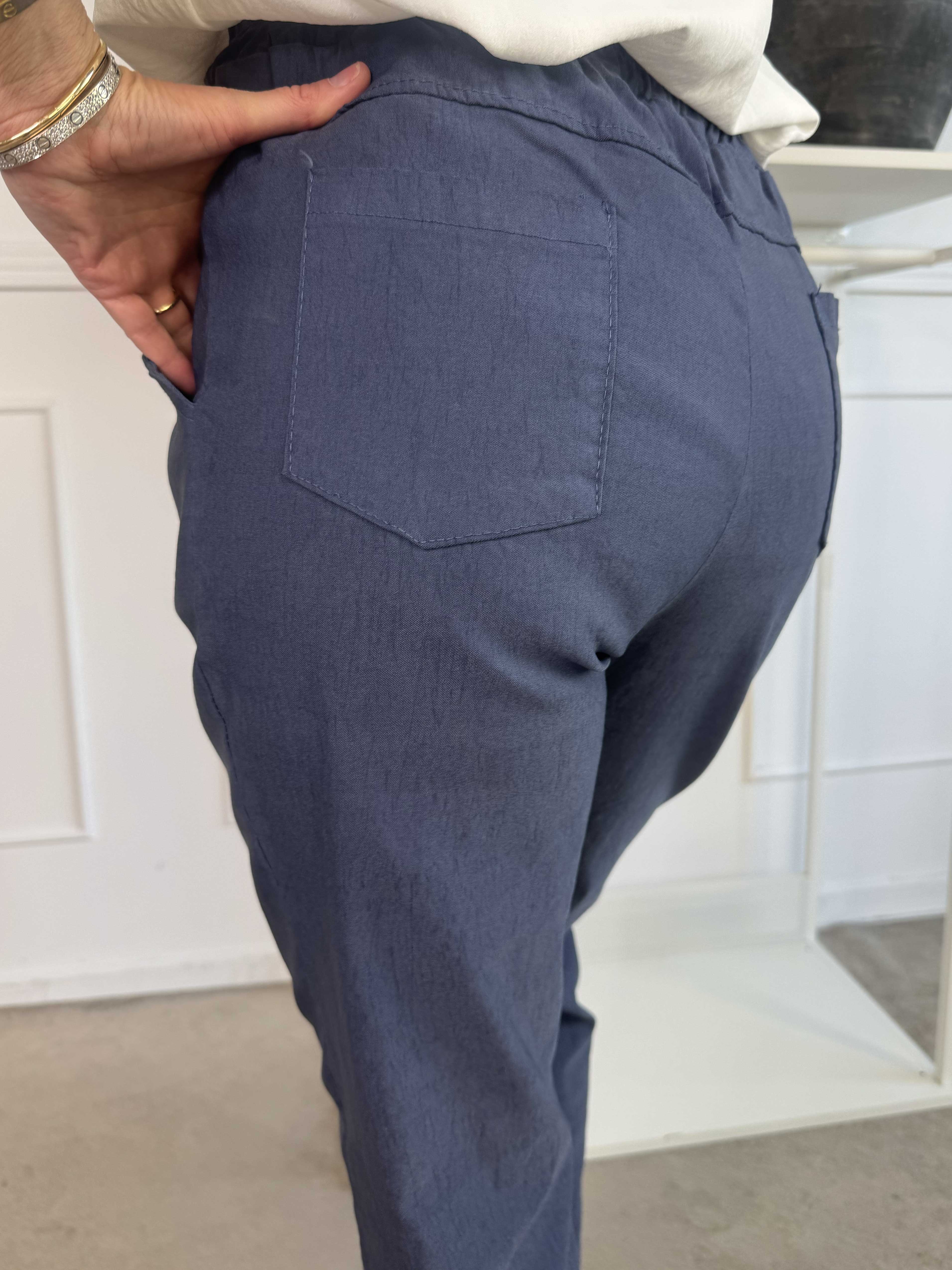Carla - Byxor med hög stretch och resår i midjan